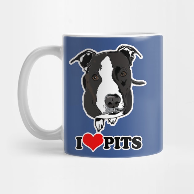 I Love Pit Bulls by JessDesigns